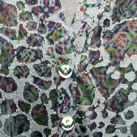 Ali Miles Artsy Lagenlook Tunic Top XL Layered Ruffle Hem Art-to-Wear XL Boho - Picture 8 of 12